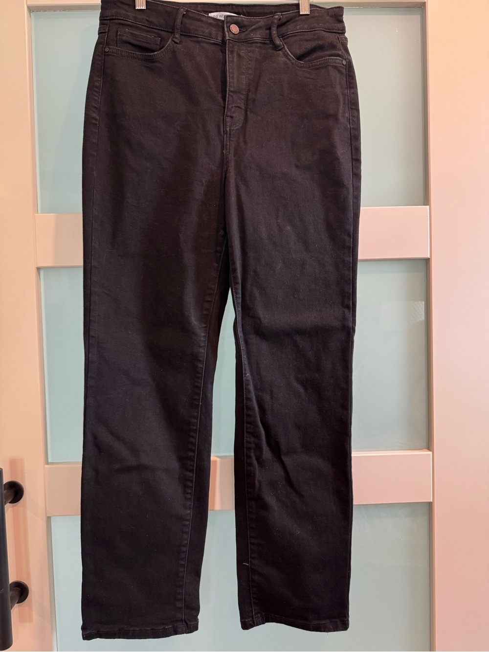 Nine West Classic Black Straight-Leg Jeans